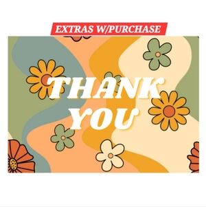 NWT -50ct. 4x6 Floral Thank You Cards Bonus Random 3-10x13 Polymailers